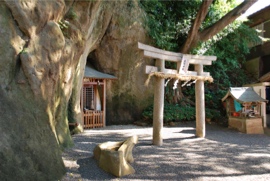 岩樟神社本殿 左側から