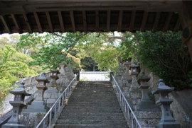 沼島八幡神社 神門から上が三三段の女坂