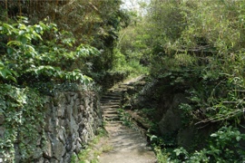 神体山への登山道